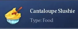 Recipe Cantaloupe Slushie | Chimeraland - /chimeraland/recipes/cantaloupe-slushie/cantaloupe-slushie-name.webp