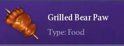 Recipe Grilled Bear Paw | Chimeraland - /chimeraland/recipes/grilled-bear-paw/grilled-bear-paw-name.webp