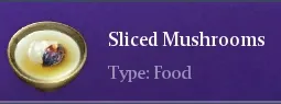 Recipe Sliced Mushrooms | Chimeraland - /chimeraland/recipes/sliced-mushrooms/sliced-mushrooms-name.webp
