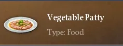 Recipe Vegetable Patty | Chimeraland - /chimeraland/recipes/vegetable-patty/vegetable-patty-name.webp